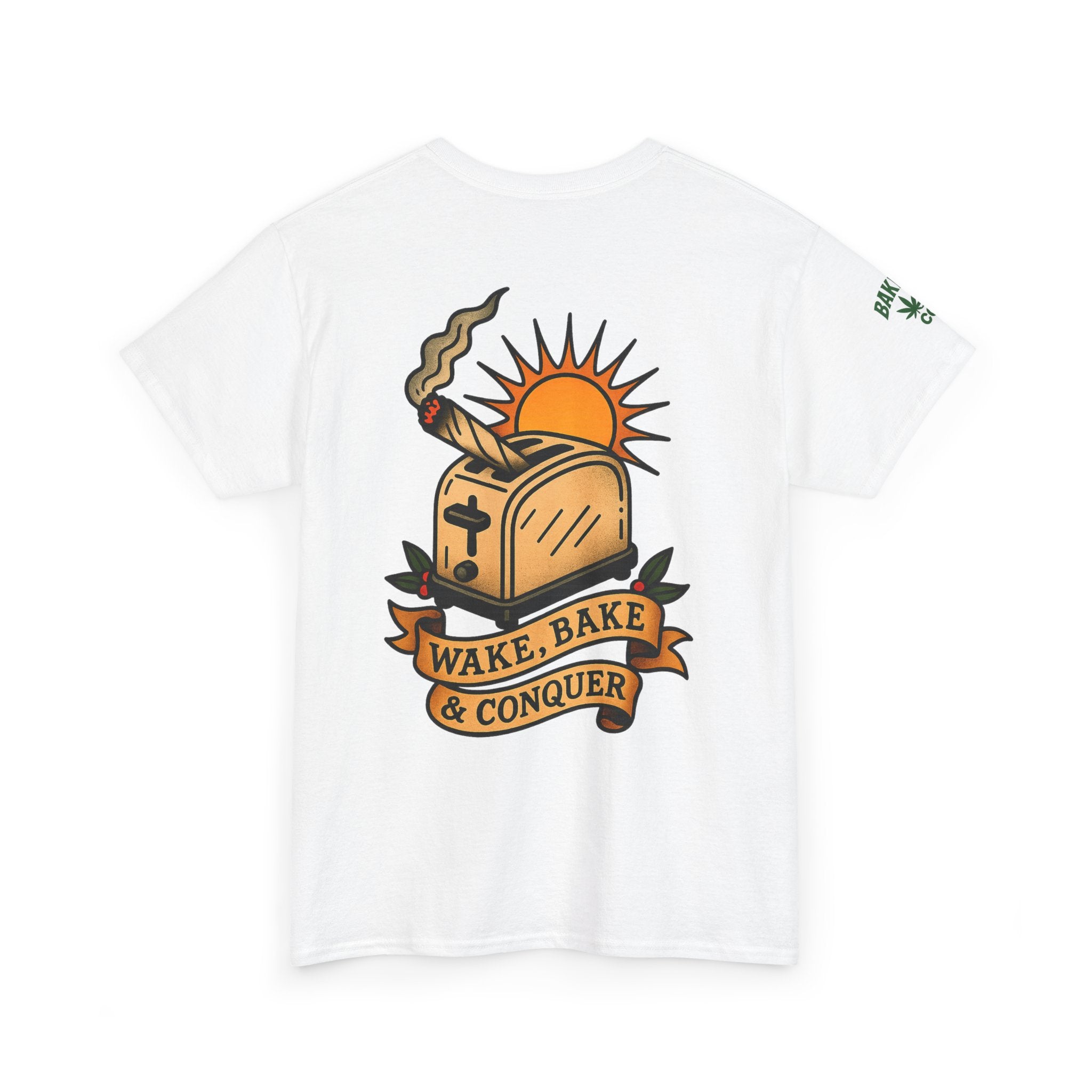 Wake, Bake & Conquer - Unisex Heavy Cotton Tee