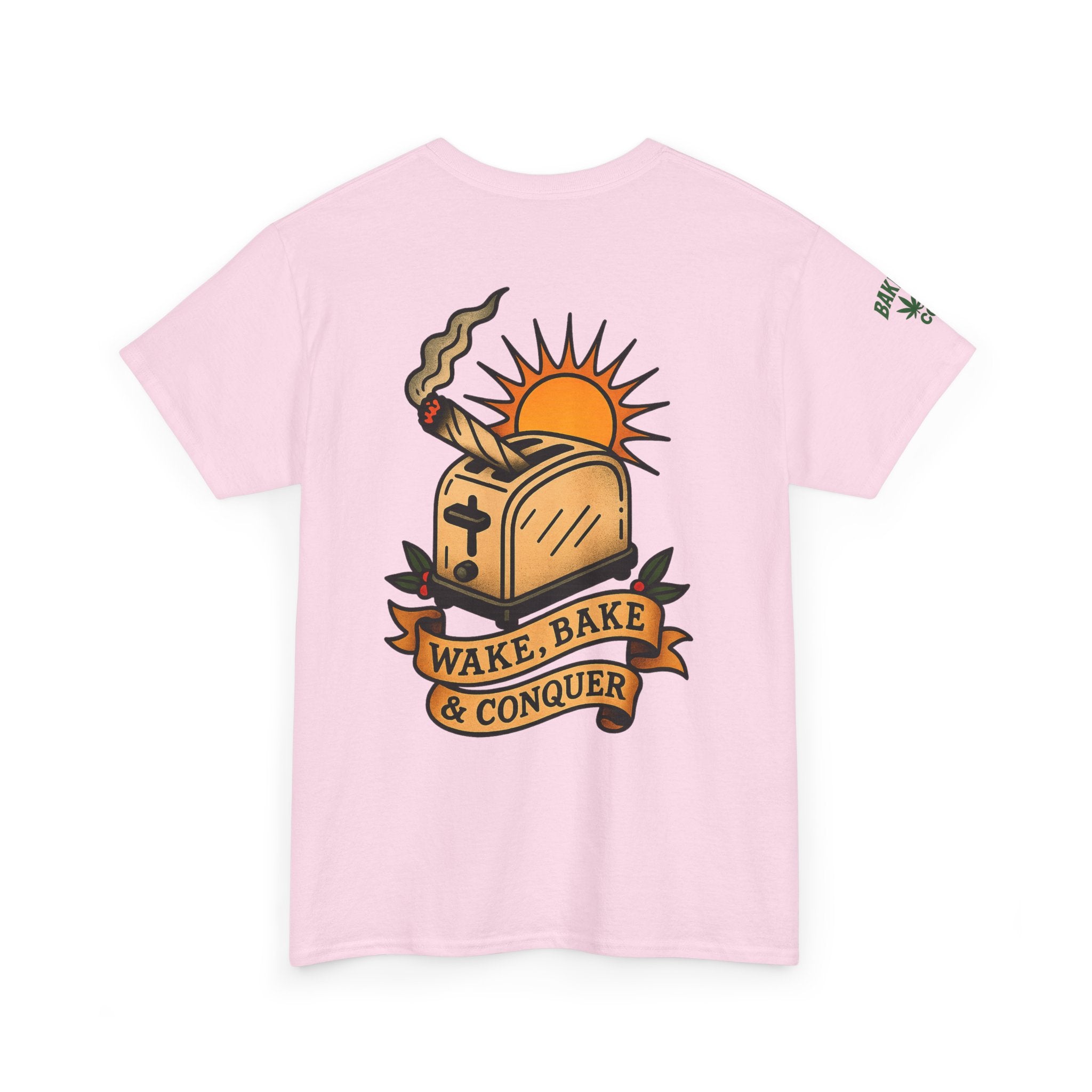 Wake, Bake & Conquer - Unisex Heavy Cotton Tee