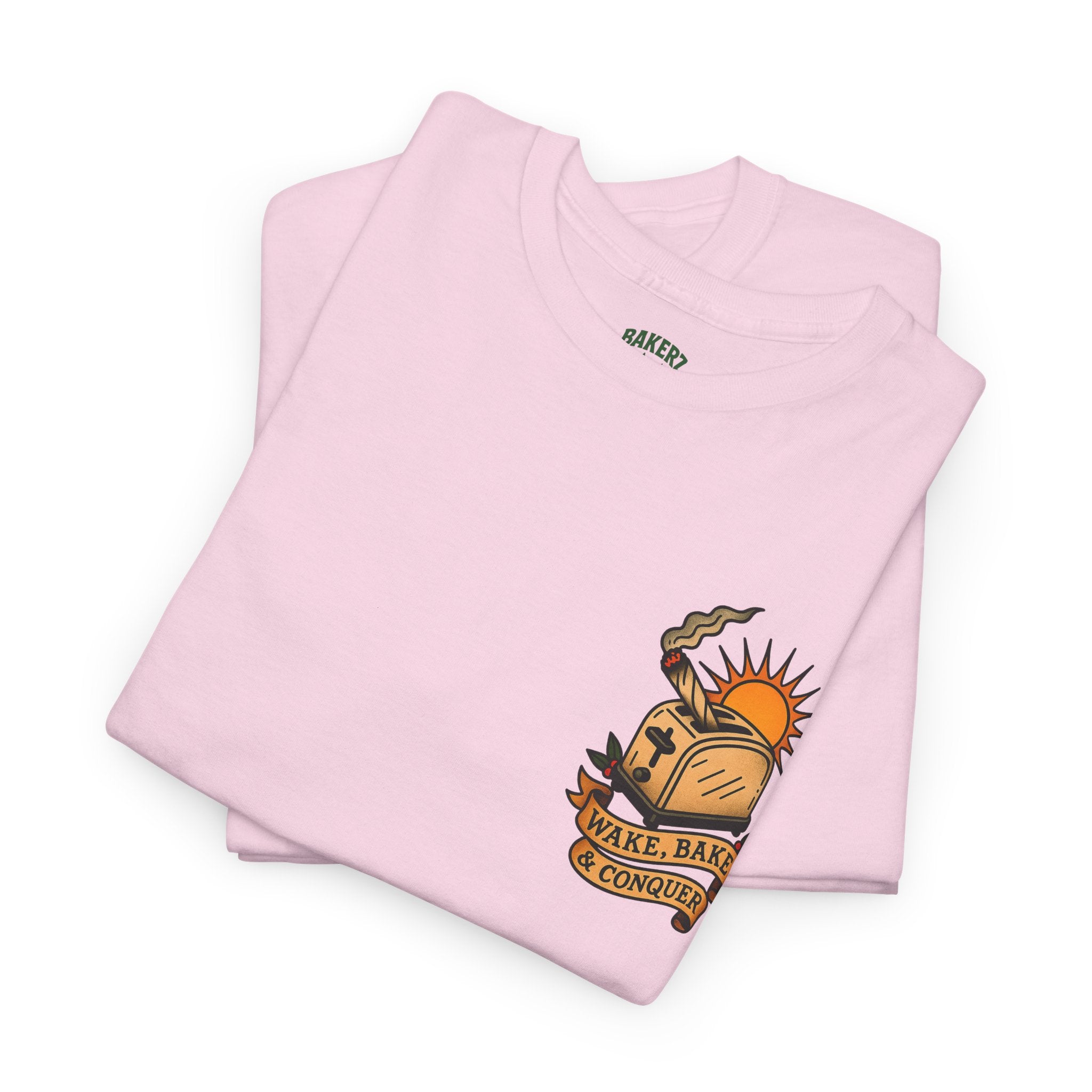 Wake, Bake & Conquer - Unisex Heavy Cotton Tee