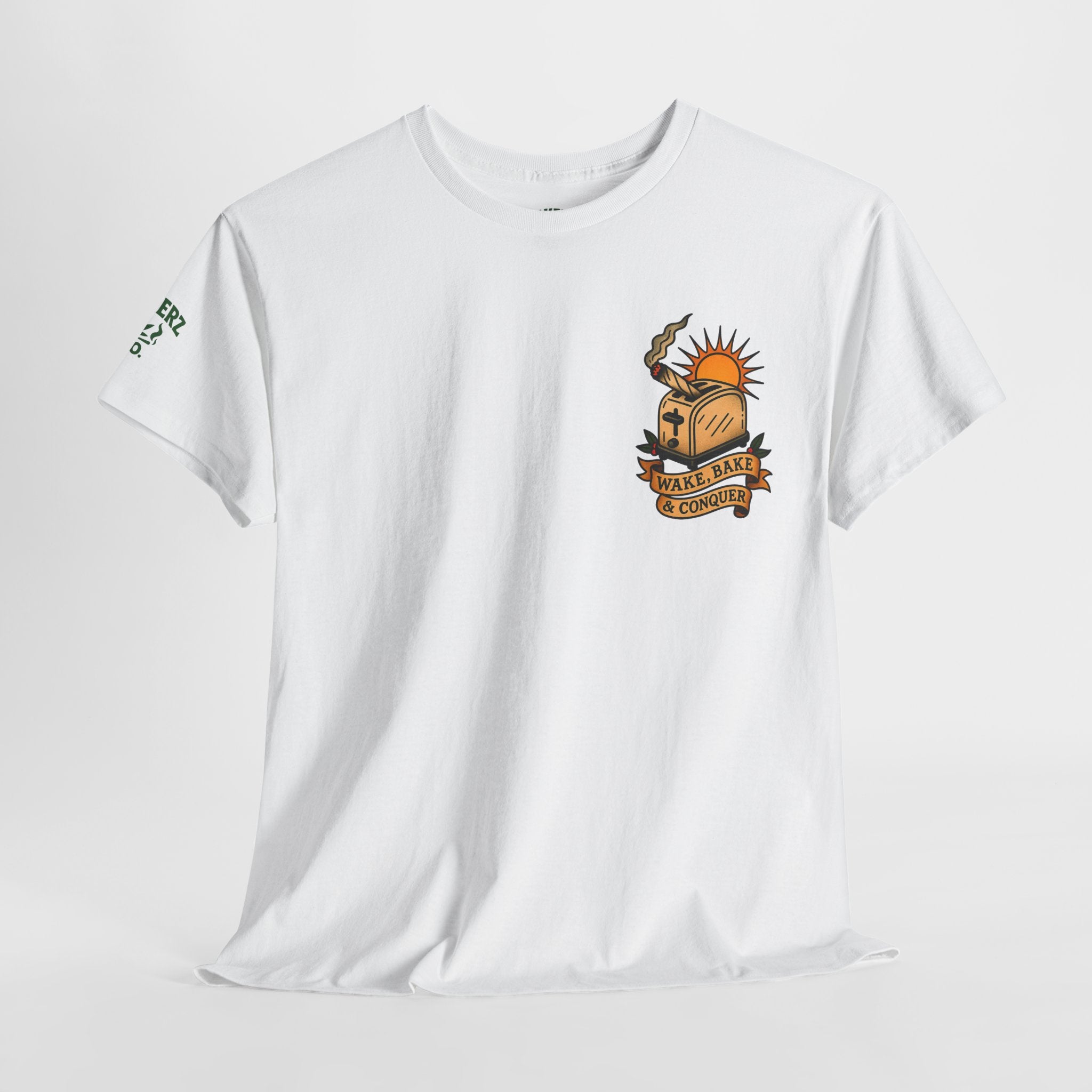 Wake, Bake & Conquer - Unisex Heavy Cotton Tee