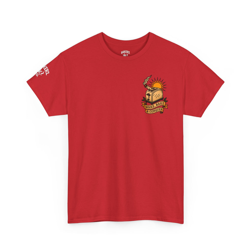 Wake, Bake & Conquer - Unisex Heavy Cotton Tee