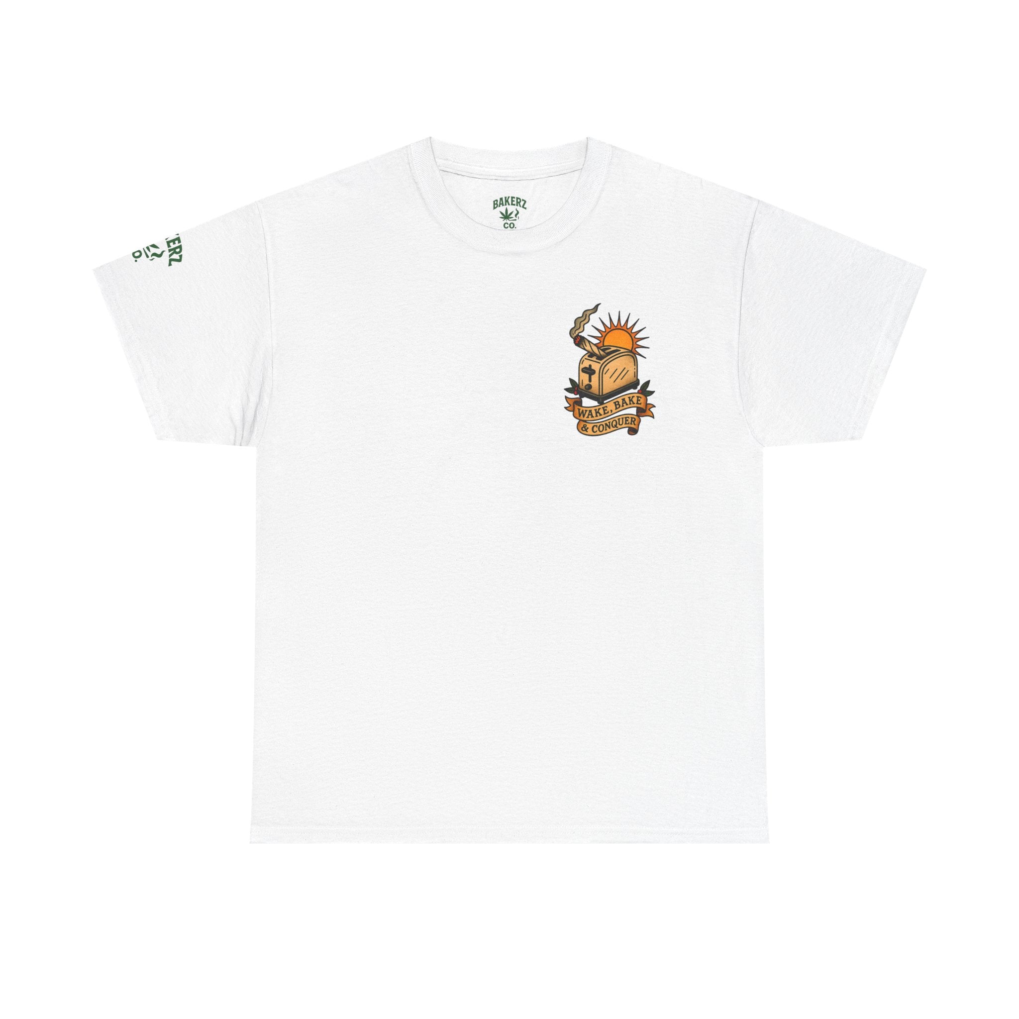 Wake, Bake & Conquer - Unisex Heavy Cotton Tee