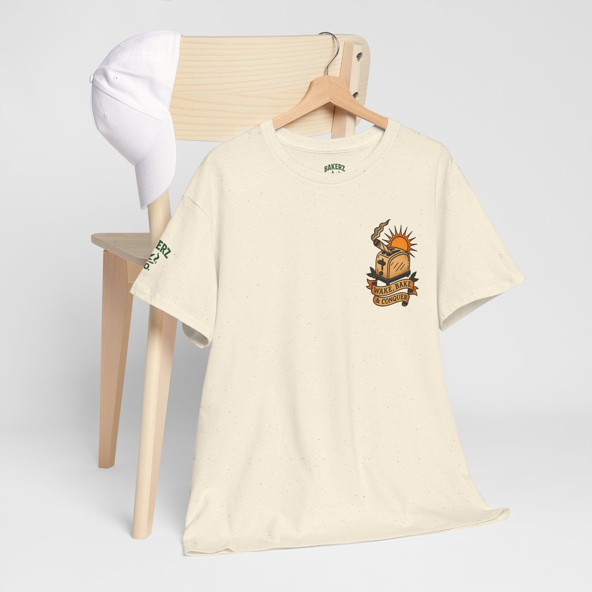 Wake, Bake & Conquer - Unisex Heavy Cotton Tee