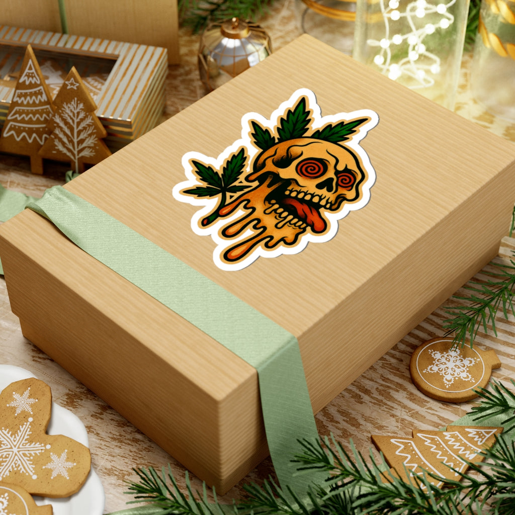 Trippy Skull Sticker