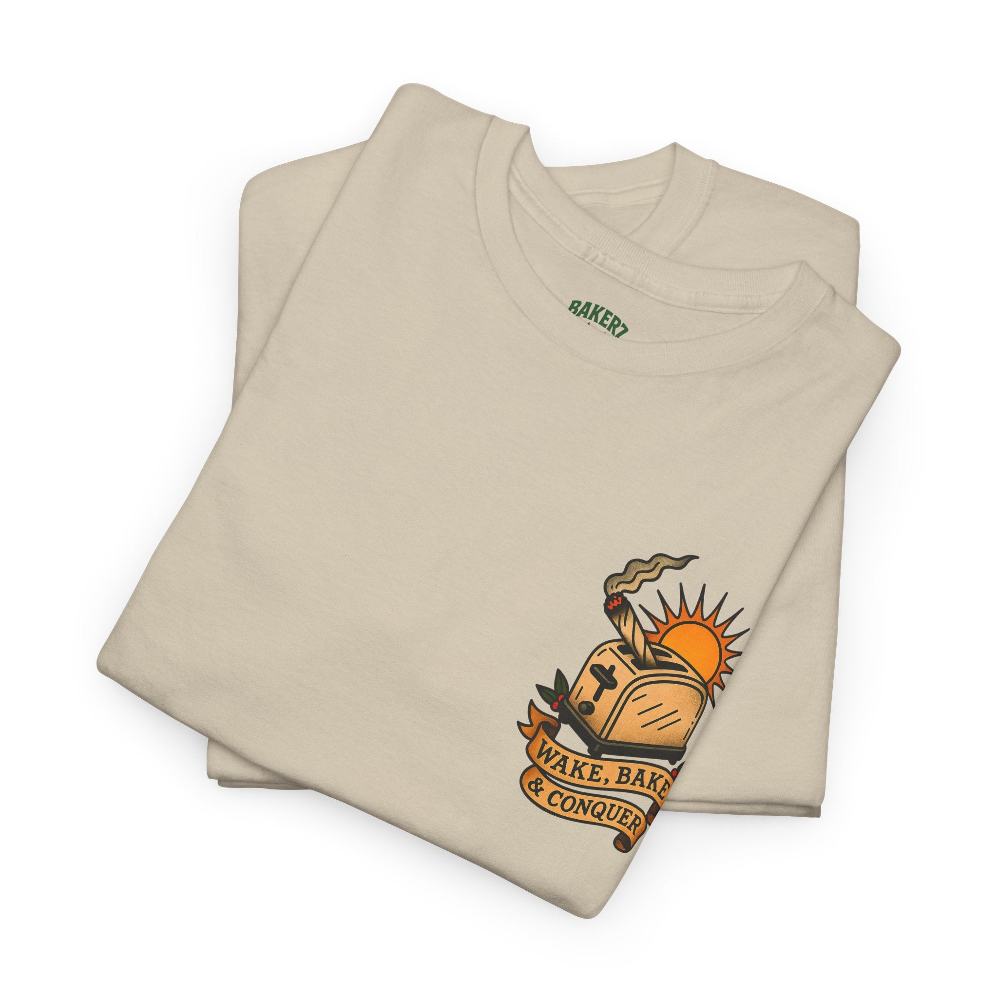 Wake, Bake & Conquer - Unisex Heavy Cotton Tee