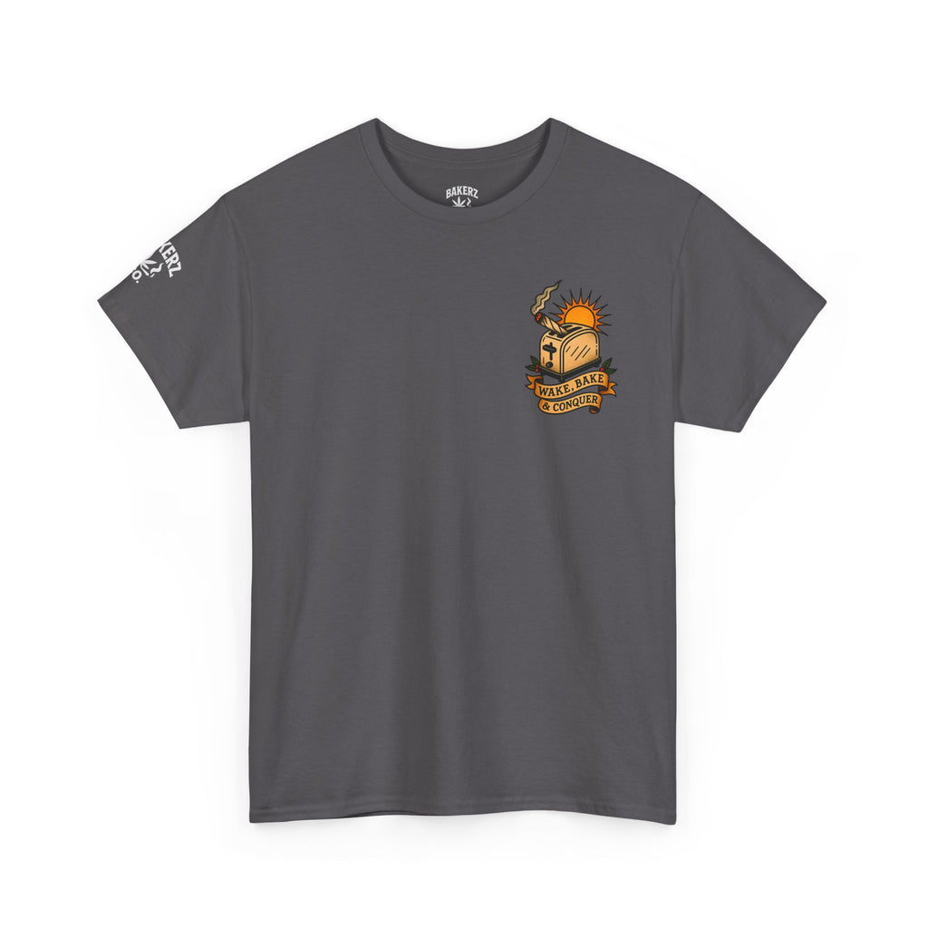 Wake, Bake & Conquer - Unisex Heavy Cotton Tee